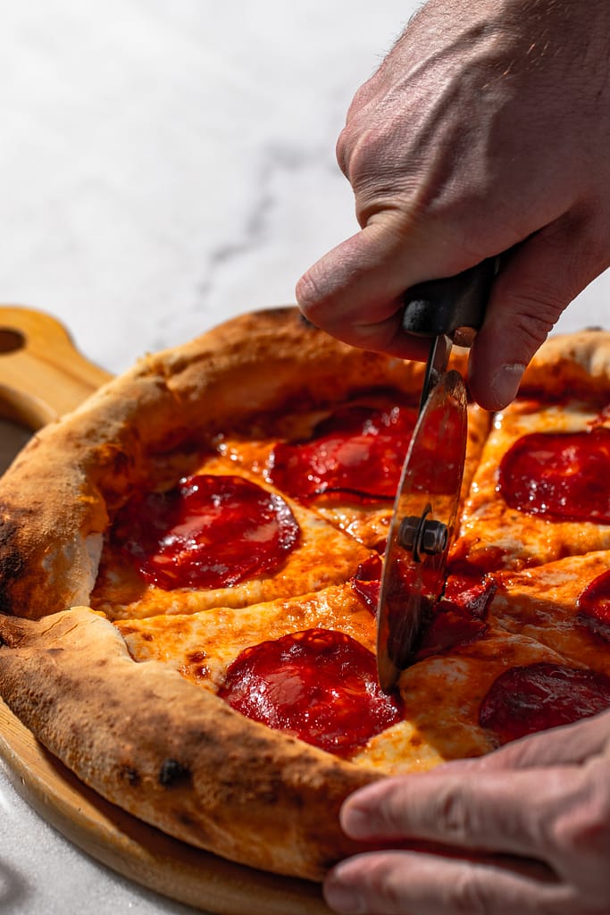 Pepperoni pizza at La Panetteria, Tbilisi